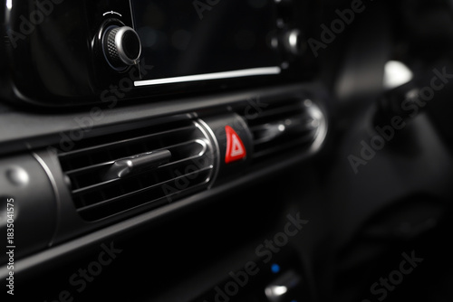 car air conditioner is not cool due to a refrigerant leak.