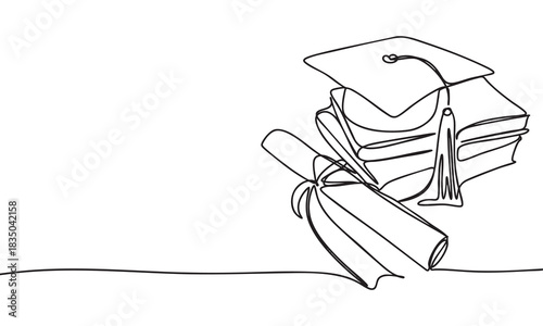 Continuous Line Drawing of Academic Achievement