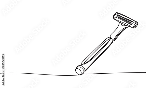 Continuous Line Drawing of a Razor