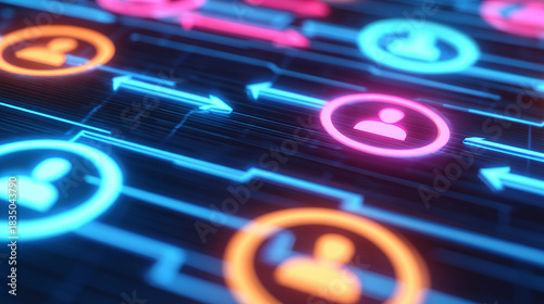 Focused advertising concept shown with pointing arrow AI generative