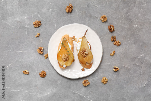 Gourmet crostini with poach...