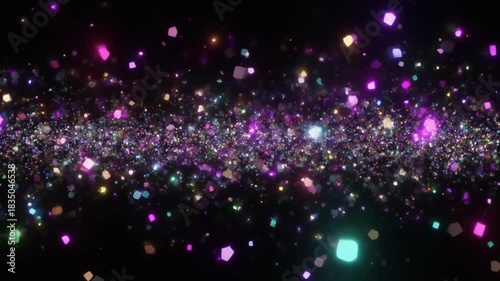 黒のキラキラの光の背景	
