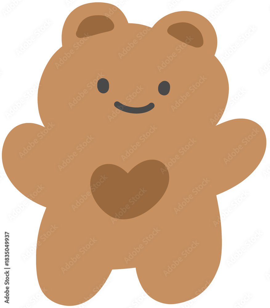 Obraz premium Cute Animal Character Hand Drawn Flat Illustration