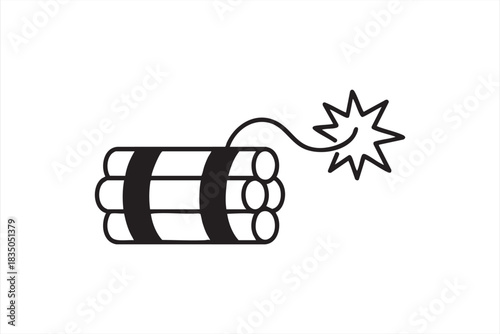 Cartoon alert icon for urgency notices, warning signs, and bold visual communication