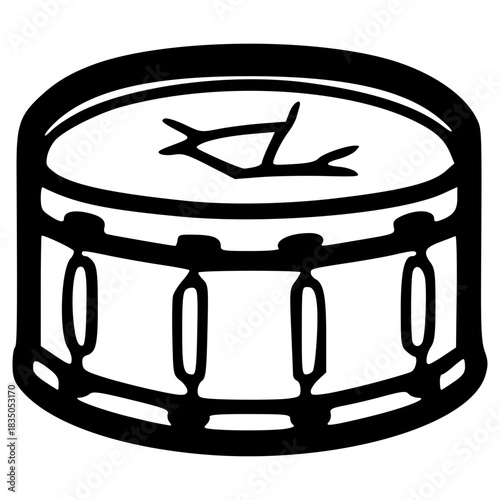 doodle broken snare illustration hand drawn outline vector
