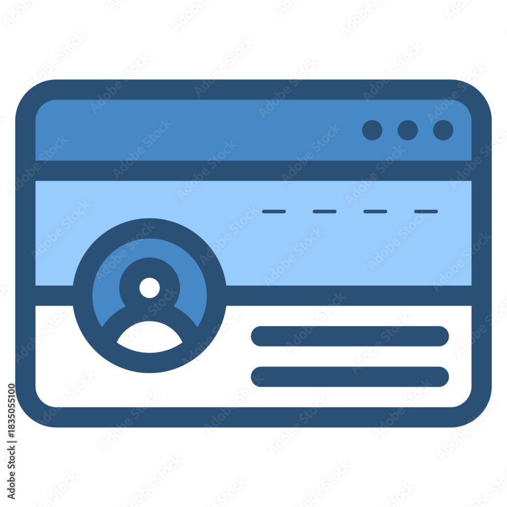 Fototapeta premium social media website profile icon