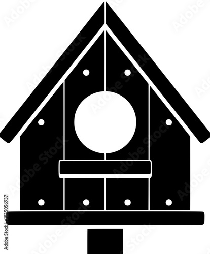 birdhouse illustration house silhouette bird logo garden icon home outline nature wooden spring wood animal nest box season design shape women vector graphic background
