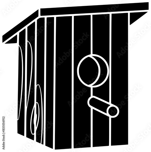 birdhouse illustration house silhouette bird logo garden icon home outline nature wooden spring wood animal nest box season design shape women vector graphic background