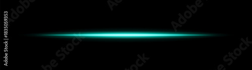 Color glowing horizontal flare with fine light pulses and reflection. Suitable for overlays, highlights, and modern digital effects.