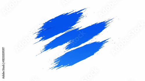 Vector illustration of ink paint splashes and brush strokes for a Greek flag design element
