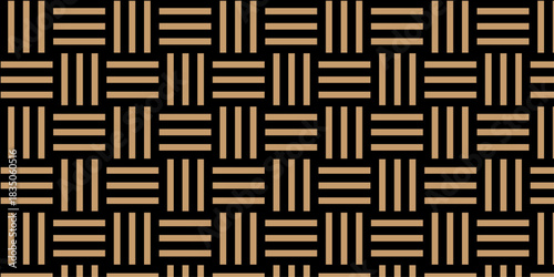 abstract geometric seamless black pattern vector grid square tile fabric pattern decoration repeating texture background.	
