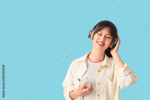 Smiling young woman in head...