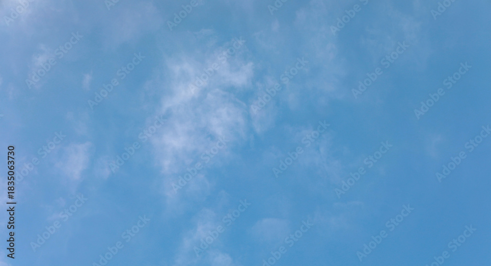 Obraz premium Nature sky blue background, clear sky, clouds, sunny day, winter morning, natural landscape, summer afternoon daylight, spring horizon.