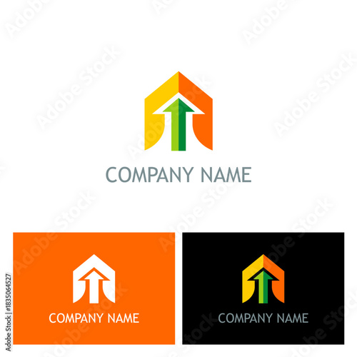 Modern Business Ascent Symbol: A Dynamic Logo Showcasing Growth and Progress for Innovative Companies in Various Sectors, Featuring a Distinct Arrow Element Pointing Upward