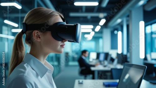 Virtual Reality Professional – Innovative Tech Workspace for Cutting-Edge Digital Transformation and Future Work Concepts