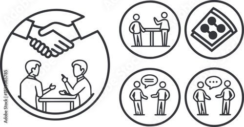 5.epsBusiness Communication, Meeting, and Partnership Icons