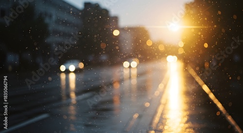 The soft, luminous quality of the air after rain.