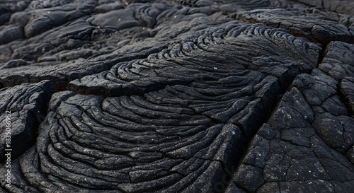 The texture of bumpy, volcanic aa lava.