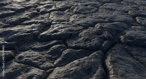 The texture of bumpy, volcanic aa lava.