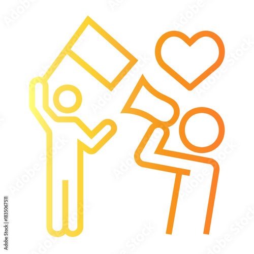 volunteer Line Gradient Icon