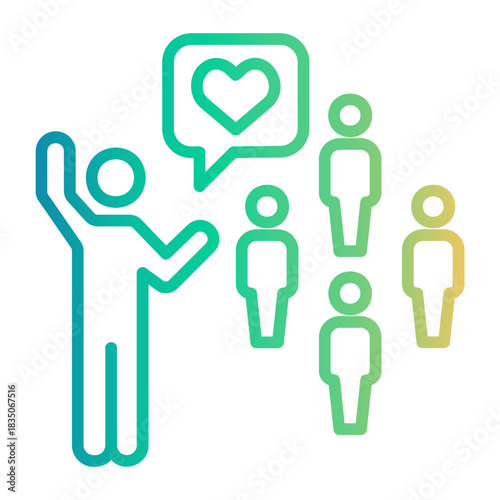 volunteer Line Gradient Icon