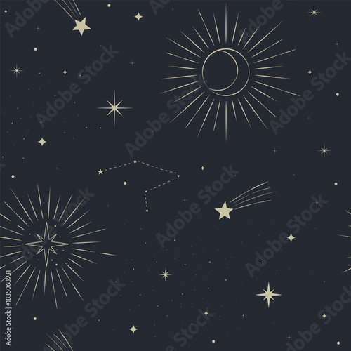 astrology seamless pattern