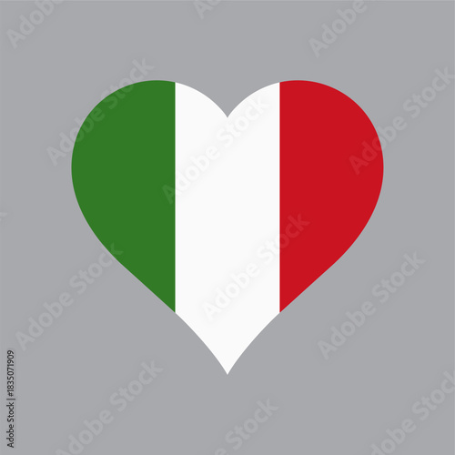 italy logo Heart Shaped World flag Nation vector design