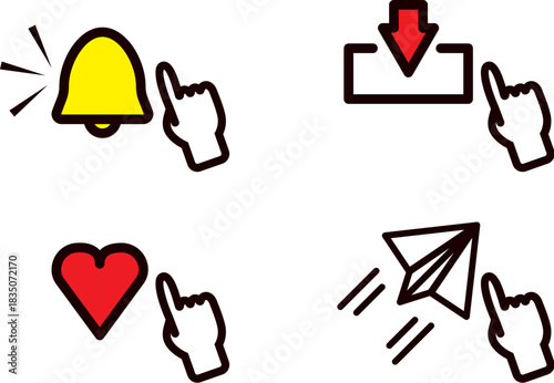 色々な登録アイコンのイラストセット