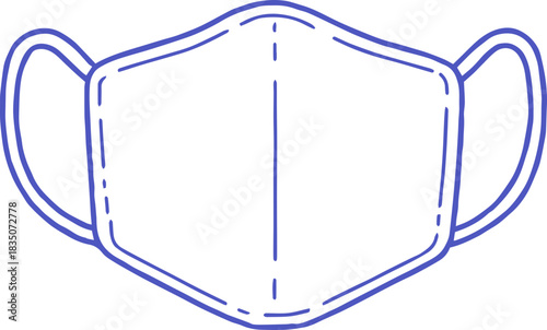 Face Mask Outline Doodle Icon
