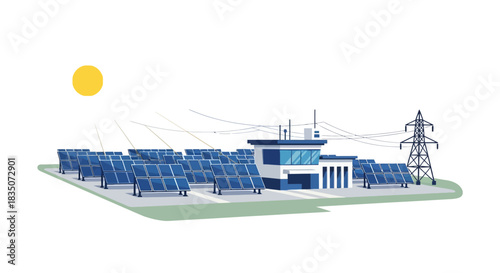 Solar power plant generating clean energy for the future.