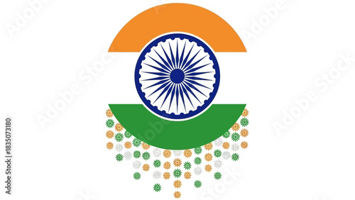 Indian republic day celebration with national symbols and patriotic elements