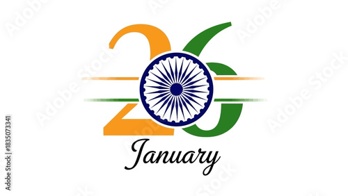 Indian republic day celebration with traditional elements and national colors