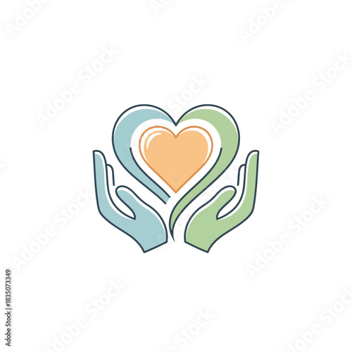 Compassionate Hands Supporting a Heart Symbolizing Care and Emotional Connection