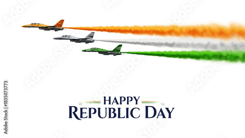 Vibrant indian republic day celebration with national symbols and festive elements