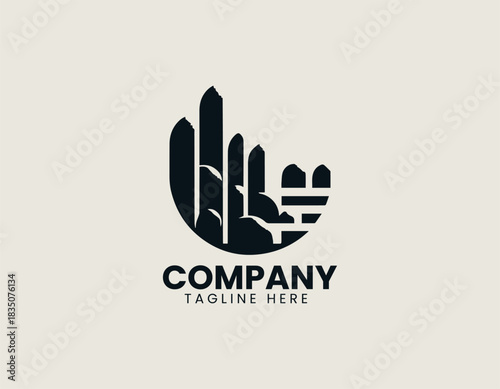 Minimalist memorial stones create symbolic monument of memory in clean black vector illustration