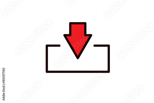 ダウンロードをする矢印のイラスト