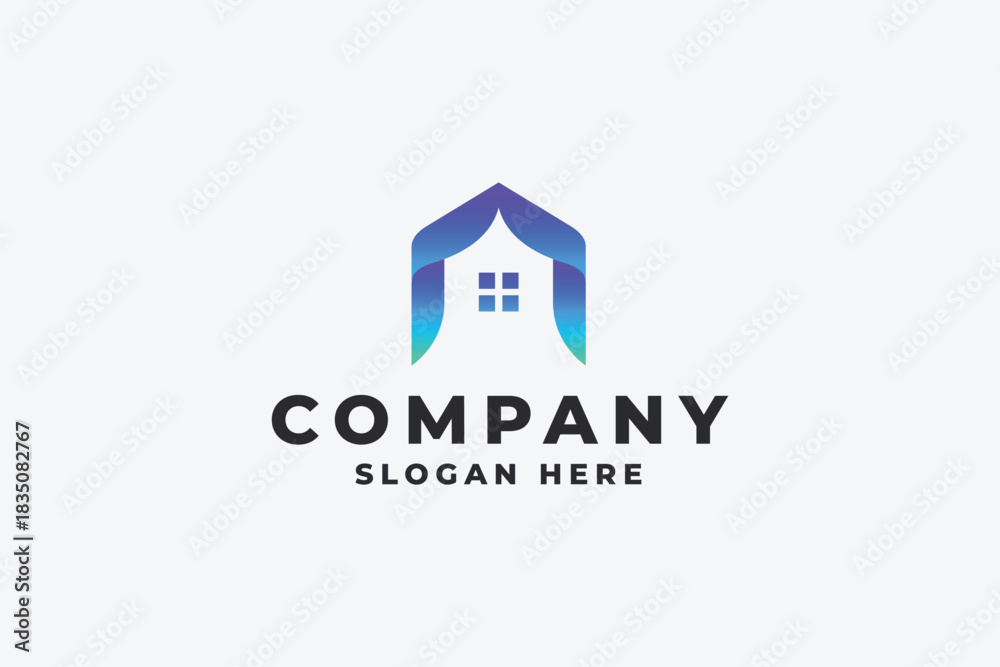 Fototapeta premium Sustainable Arch of Modern Living Logo 