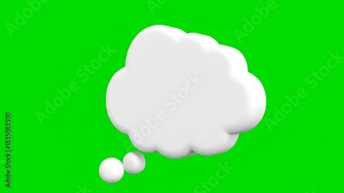 Engage your audience with cloud speech bubbles on green screen for dynamic conversations