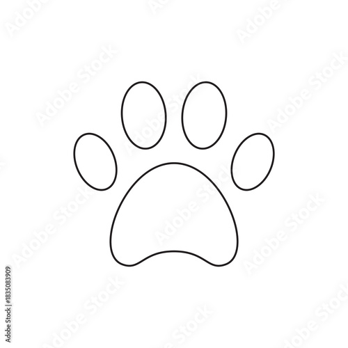 Pet Supplies or Animal Service Paw Print Icon
