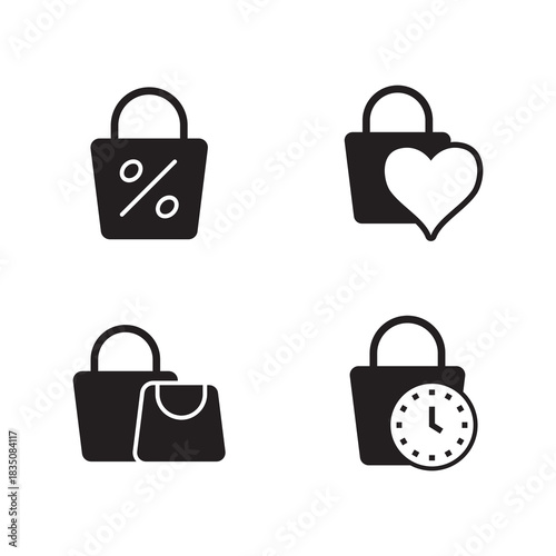 Sales Promotion and Wishlist Bold Solid Icon Set