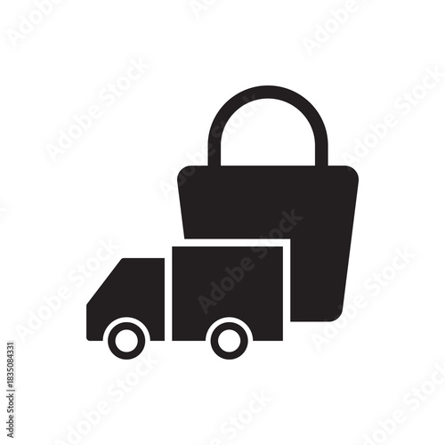 E-commerce Order and Delivery Tracking Solid Icon