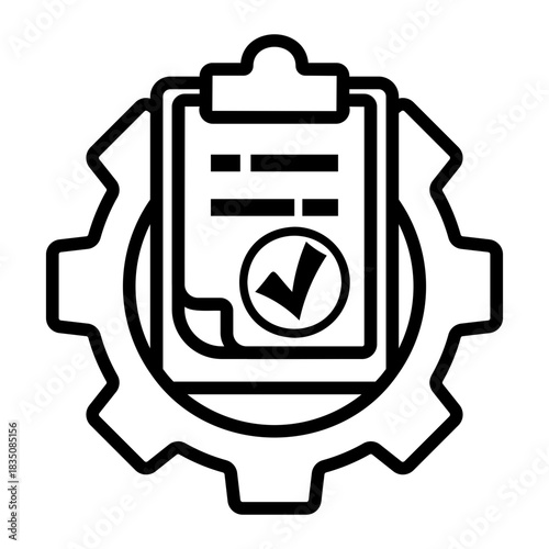 quality control Line Icon