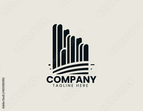 Minimalist memorial stones create symbolic monument of memory in clean black vector illustration