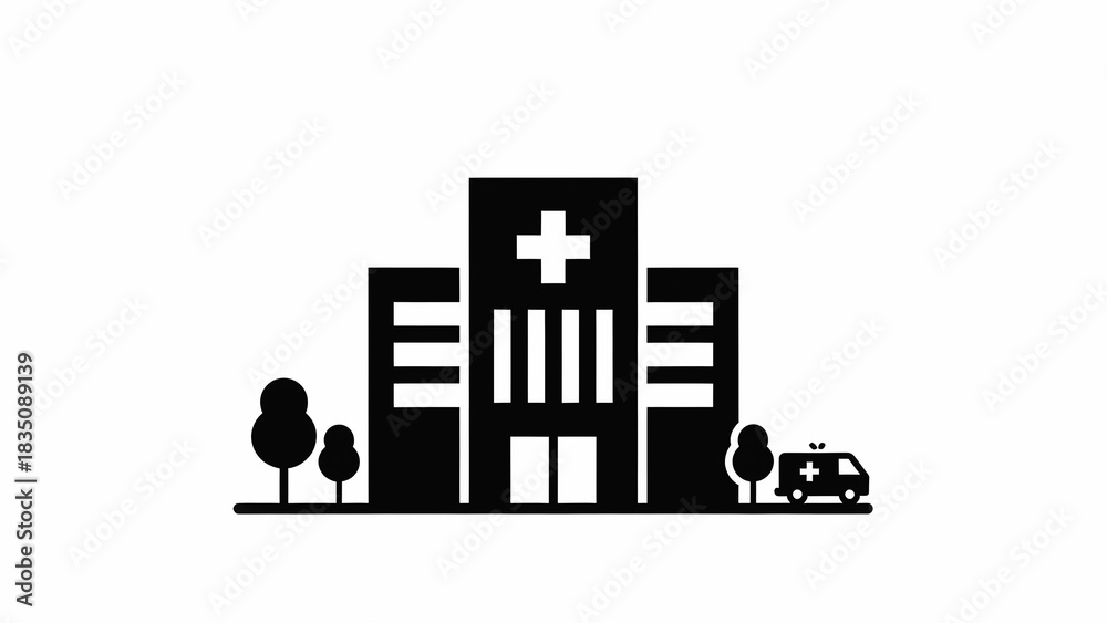 Obraz premium Healthcare Facility Illustration