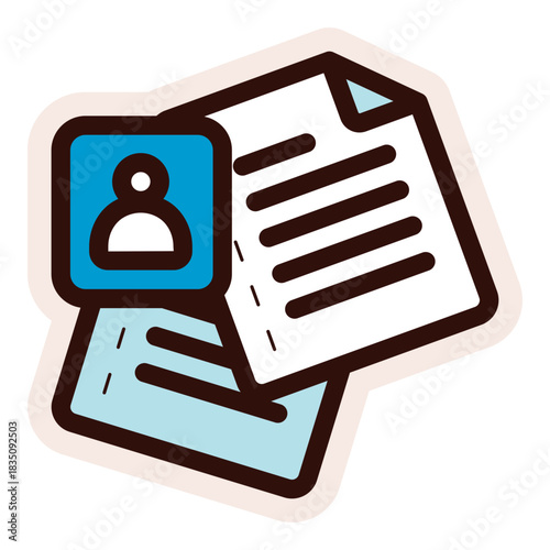 personal information icon sticker