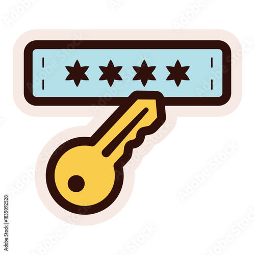 unlock password icon sticker