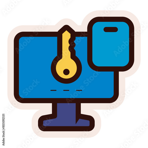 2fa two factor authentication icon sticker