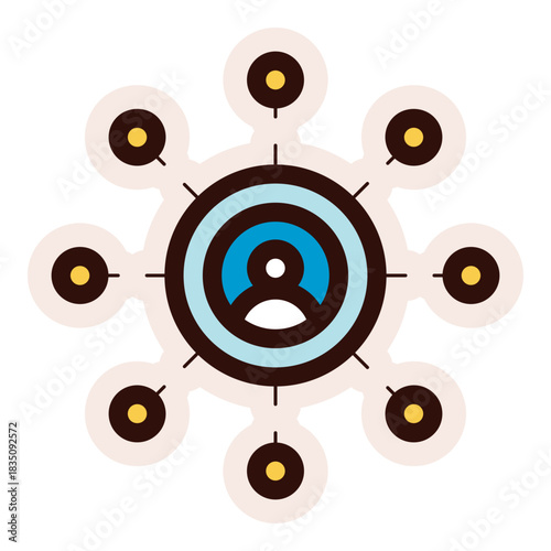 user account link connection icon sticker