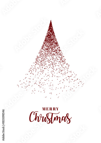 Minimalist Merry Christmas Greeting Card, Minimalistisch Frohe Weihnachten Grußkarte, Carte de vœux de Joyeux Noël, Merry Christmas & Happy New Year Wishes Postcard Modern Vintage Card for Christmas 5