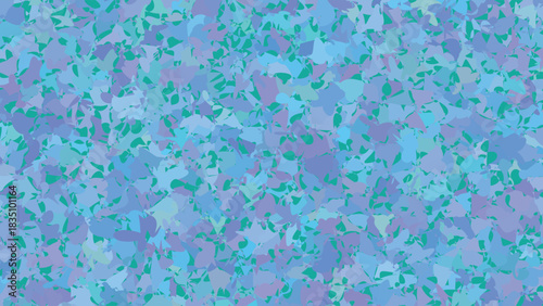 Abstract Camouflage Pattern with Irregular Shapes in Shades of Blue Purple and Green for Modern Design Concepts